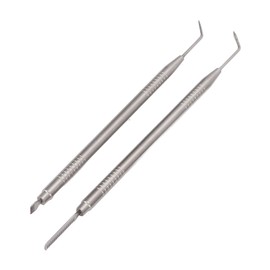 2 Pcs Eyelash Lift Perm Tool, Lash Separator Tint Tool, Stainless Steel Metal Lash Lift Rods Tool for Eyelash Eyebrow Perming Tinting Curling Daily Makeup (Silver)