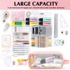 Clear Pencil Case for Exams, Large Capacity Transparent Mesh Exam