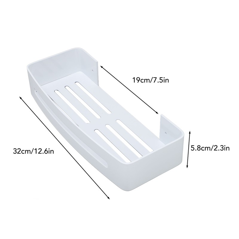 Wall Mount Bathroom Shelf Shower Bath Rack Single Layer Space