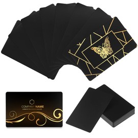 20 Pieces Metal Business Cards Anodized 0.8 mm Thick Aluminum Blanks Name Card 3.4 x 2.1 Inch Printable Metal Business Card for Custom Pattern