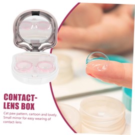 Healvian 4sets Portable Cosmetic Lens Container Claw Design Made for Outdoor Activities for Family Friends