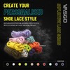 VASGO Round Shoe Laces Reflective 9 Different Lengths Thick 10
