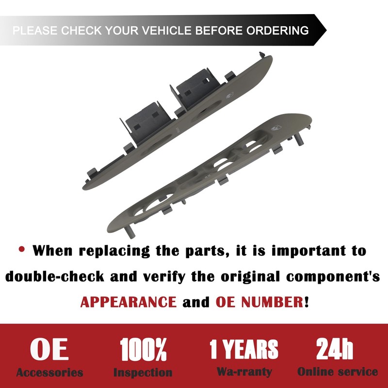 TQPONLY Door Window Switch Bezel,Front Driver and Passenger Side Compatible