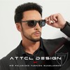 ATTCL Men’s Polarized Sunglasses UV400 Protection, Square TR90 Frame for