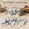 Artisanal Abode Natura Marble Rectangle Jewelry Box with Lid, 7.87