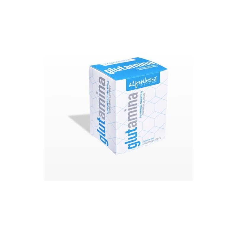 Glutamina en Polvo Con L-Glutamina, Gluconato de Zinc, Vitamina C