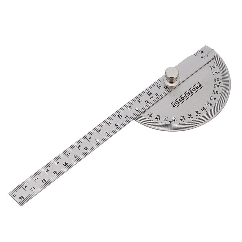 Stainless Steel Protractor 180 Degrees Angle Ruler Finder 140mm Metric
