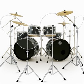 LEIFIDE 4 Pcs 22 Inch Portable Drum Shields Drum Noise Barrier Clear Acrylic Cymbals Shields Kit Sound Baffle Muffles Live Recording Standard Mounting on All Cymbal Stands Shield for Performance