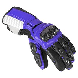 newfacelook Mens Leather Motorbike Gloves Waterproof Motorcycle Sports Blue