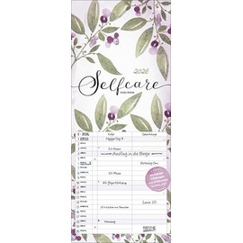 Selfcare - My Timer 2026: Familienkalender mit 2 breiten Spalten. Hochwertiger Familientimer mit Ferienterminen, extra Spalte, Vorschau bis März 2027 und nützlichen Zusatzinformationen.
