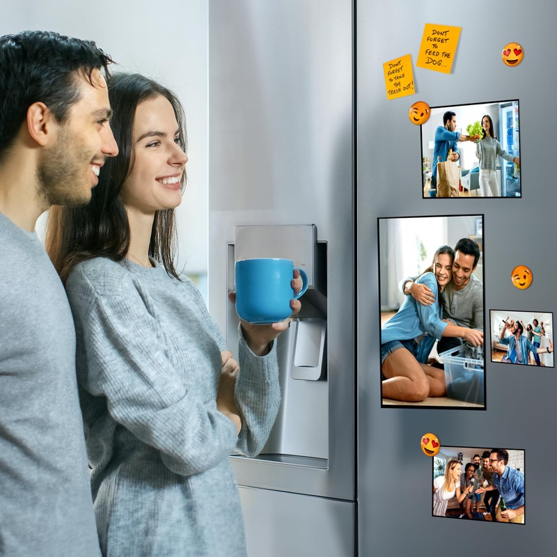 15 Pack 2.5 x 3.5 Magnetic Picture Frames for Refrigetator