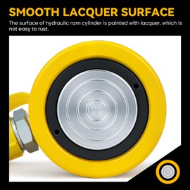 NEWTRY 20 ton Hydraulic Ram Jack Cylinder and CP-180 Hand Hydraulic Pump Short Type 2” Stroke Porta Power Ram (20 ton Jack+ Manual Pump)