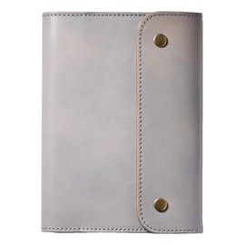 BlancCouture Jibun Notebook Cover Leather A5 Slim Size Wallet Passport Cover Antique Leather Gurege (Gray)