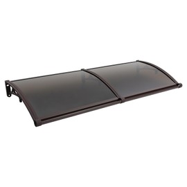 Window Door Awning Canopy,Awning for Door Window Exterior with Bracket,Front Door Overhang Awning for Sun Shutter,Rain,UV,Snow,24x40in (Tan Board & Brown Bracket)