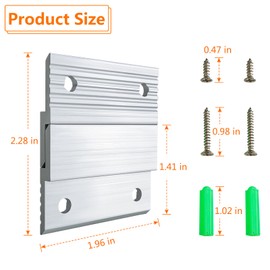 4 Pairs French Cleat Hanger, 2'' French Cleat Hanger Heavy Duty Aluminum Z Bar Wall Mount Picture Hanger for Hanging Mirrors Picture Frames Whiteboards Panels Shelves Headboards Art Fram (Silver)