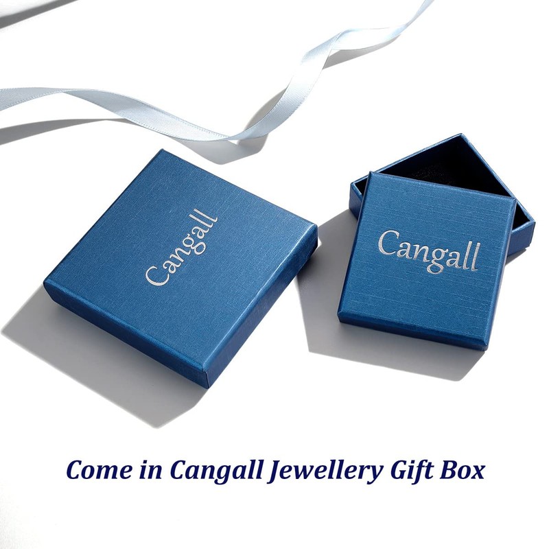 Cangall Silver Stud Earrings for Women, 3 Pairs 925 Sterling