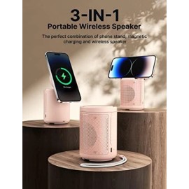 As shown All-in-One Bluetooth Speaker with Phone Stand and Wireless Charger
