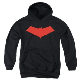 Popfunk Red Hood Jason Todd Superhero Kids Youth Pullover Hoodie & Stickers (X-Large)