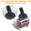 Waterproof Toggle Switch 12V, 30A SPST 2-Pin ON/Off Rocker Switch