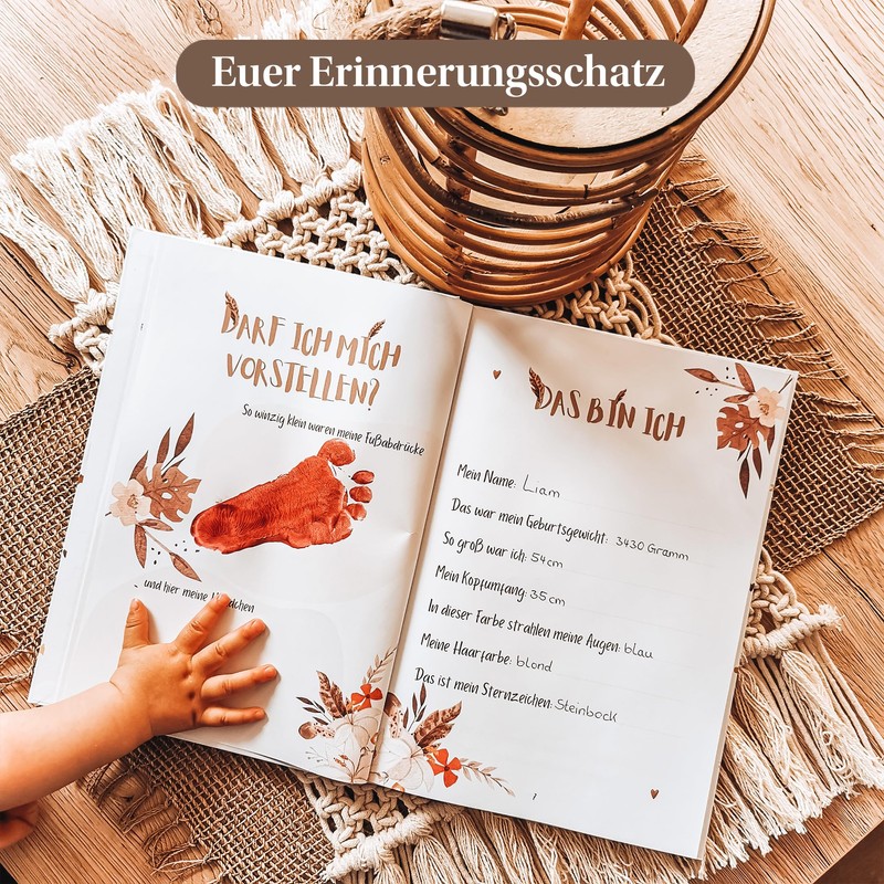 EULENTALER® The Baby Diary (Boho), Creatively & Thoughtfully Designed by