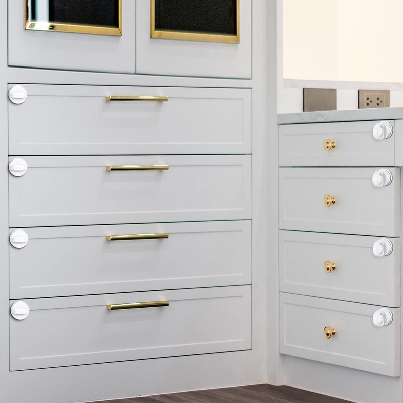 Kingdder 8 Sets Magnetic Cabinet Locks Keys Proofing Safety Magnet