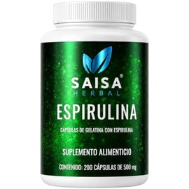 Alga Spirulina 100 Pura Bolsa Con 200 Cápsulas.