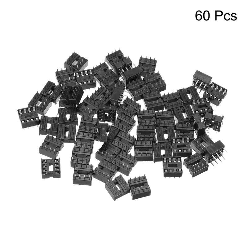 sourcing map 60Pcs DIP IC Chip Socket Adapter, 2.54mm Pitch