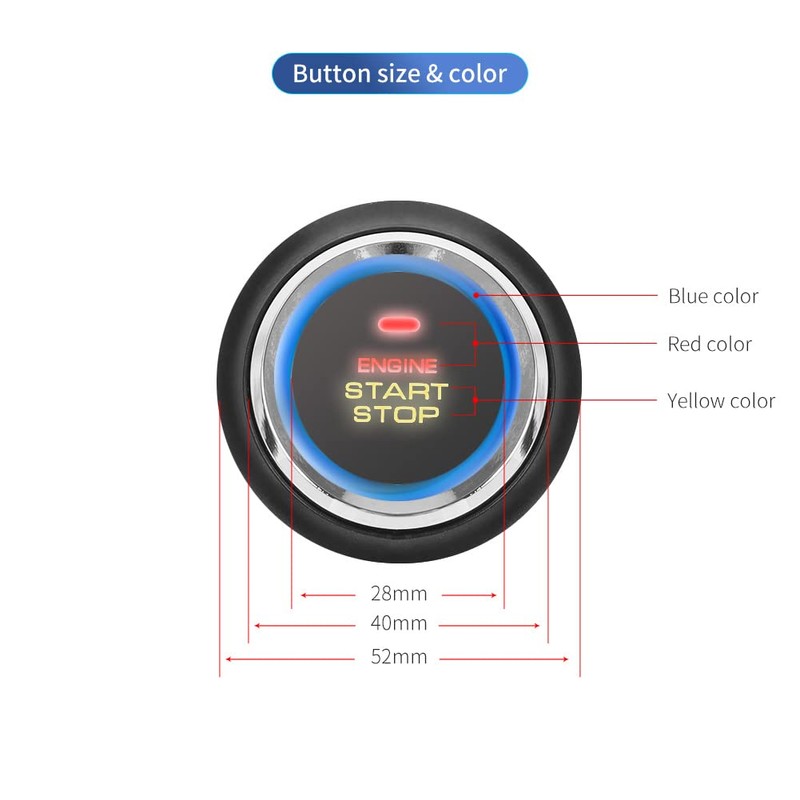 EASYGUARD EC003-NS PKE car Alarm Proximity Entry Push Start Button
