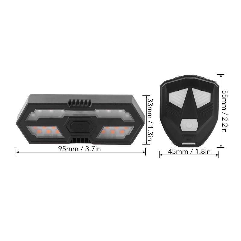Bike Tail Light Wireless Remote Control Safety Bicycle Night Riding