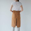 Lino e Lina A327 Linen Full Apron, Mira Brown Ochre,