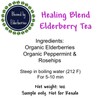 Blessed by Elderberries Healing Blend Elderberry Tea - Specification: 4oz