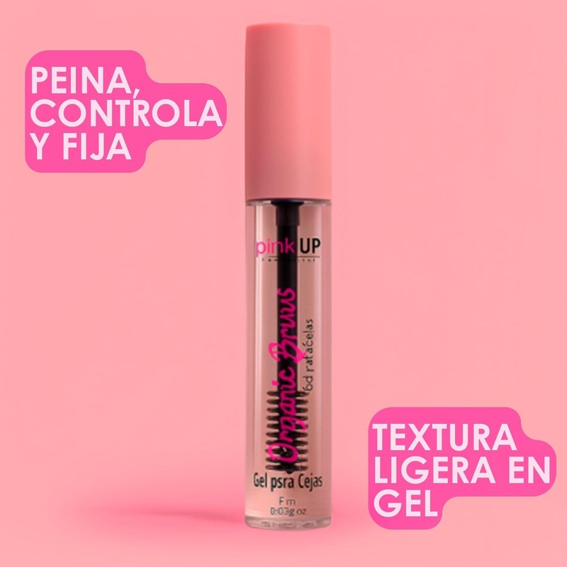 Pink Up Organic Brows Gel Transparente para Peinar la Ceja