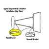 Speedway Motors Black Radiator Support Rod Compatible with 1932-1936 Ford,
