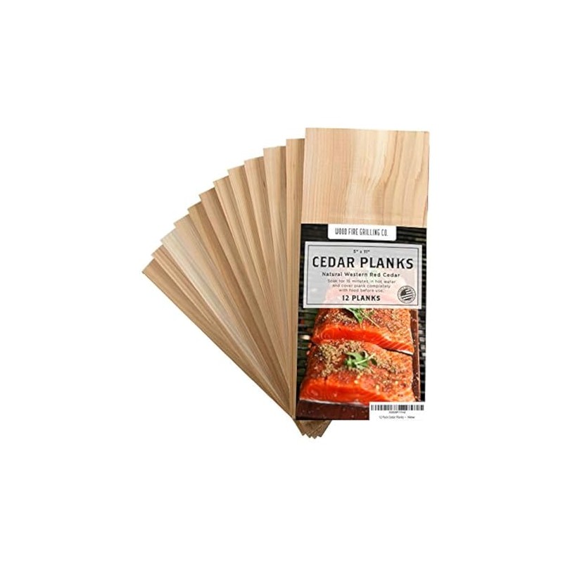 12 Pack Cedar Planks for Grilling Salmon and More -