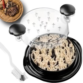 Chicken Shredder, Large chicken shredder tool twist, Anti-Slip Strip, Visible Meat Shredder Machine, Ergonomic Handle, BPA Free, Dishwasher Safe, Suitable for Pork Chicken. (black)