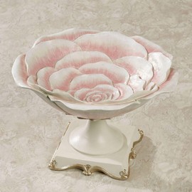 Touch of Class Beautiful Rose Bloom Floral Decorative Centerpiece Bowl Pink