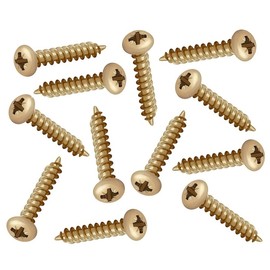 TERF® 4.5mm X 30mm (No. 9 X 1.18) Pozi Drive Pan Head Steel Screws 4.5mm X 30mm Zinc Yellow Self Drilling Self Tapping Wood Screw Chipboard and Multi Purpose Screw - Pack of 50