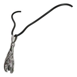 Ebros Gift Sleeping Slumber Vampire Dracula Nocturnal Bat Jewelry Pewter Alloy Medallion Charm Pendant With Rubber Cord Necklace As Unisex Fashion Accessory