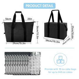 Cool Bag Foldable 20 L Picnic Bag Shopping Bag Thermal Bag Cool Bags Large Foldable Cool Bag 20 L Insulated Foldable Cool Bag Large Small Insulated Bag Cool Bag for Shopping Trips Beach