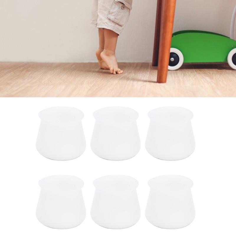 16PCS Chair Leg Protector Non Slip Silicone Felt Furniture Leg