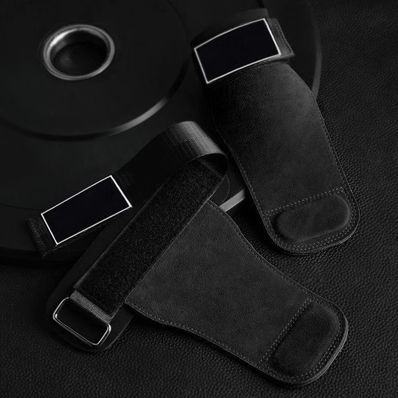 1Pair Real Leather Weight Lifting Wrist Straps Weight Lifting Grips