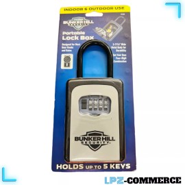BUNKER HILL SECURITY Portable Lock Box Steel,vinyl protective coat/US SELLER
