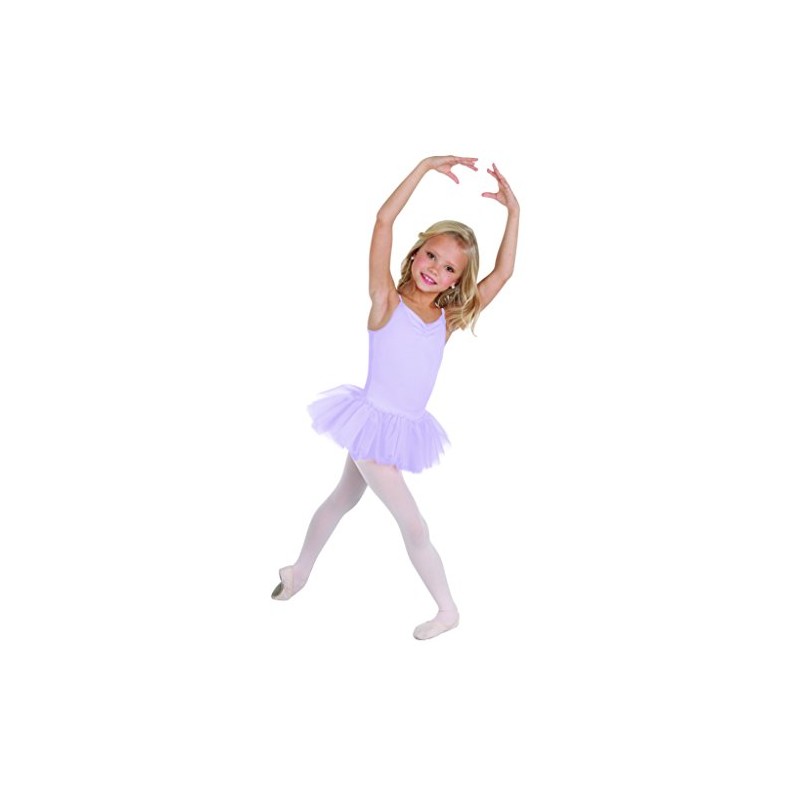 Body Wrappers Microfiber Camisole Tutu Leotard, Lilac, 8-10