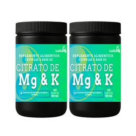 DUO de Citrato de Magnesio + Potasio | 200 cápsulas de 800 mg | 240 mg de Magnesio + 210 mg de Potasio por porción | Sin excipientes | Suplemento Isaa
