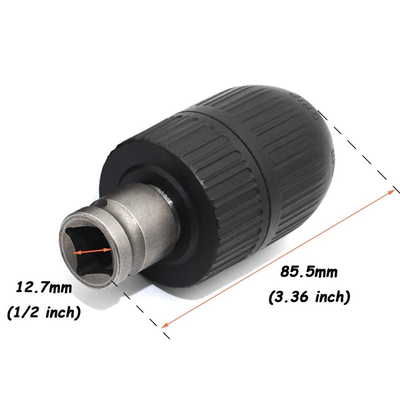 Bestgle 2-13mm Capacity Mount 1/2-20UNF Keyless Drill Chuck Quick Change