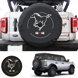 Aolowewin Galloper 4X4 Spare Tire Cover with Camera Hole, for Ford Bronco, Jeep Wrangler, Toyota, Back Wheel Cover with Camera Hole, Spare Tire Cover Protector (XL: 285/70R17, 275/75R17, 275/65R18)