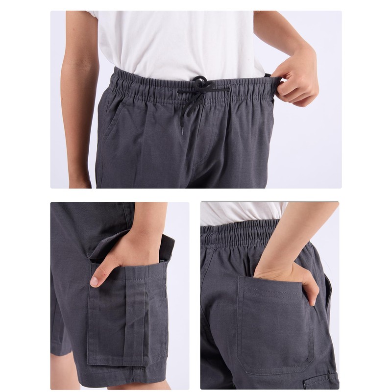 NATUST Children's Cargo Shorts Boys, gray