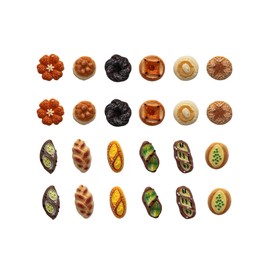 Mini Bread Fridge Magnets, 24 Pcs, 3D Resin