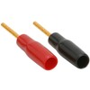 Gold 12 AWG Speaker Pin Connectors Red and Black with