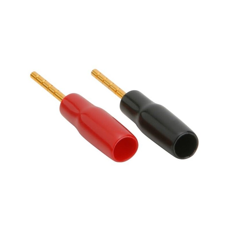 Gold 12 AWG Speaker Pin Connectors Red and Black with